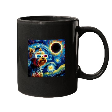 Discover Total Solar Eclipse 2024 Van Gogh Starry Night Yorkshire Mugs