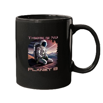 Discover There Is No Planet B Astronaut Seeks Second World Globe Mugs