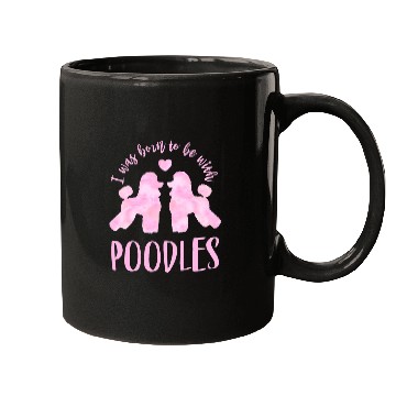 Discover Poodle Lovers 2 Pink Poodles Mugs