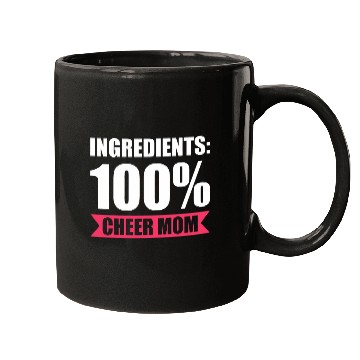 Discover Ingredients 100 cheer mom cheer coach Mugs