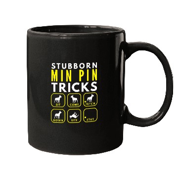 Discover Stubborn Min Pin Tricks Dog Training Mugs