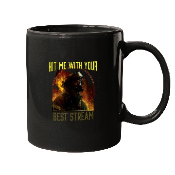 Discover Hit Me With Your bests Stream Fireman Firefighter Mugs