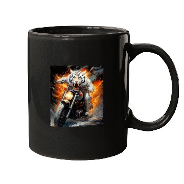 Discover Tiger Biker Motorcycle Rider Beast Mugs