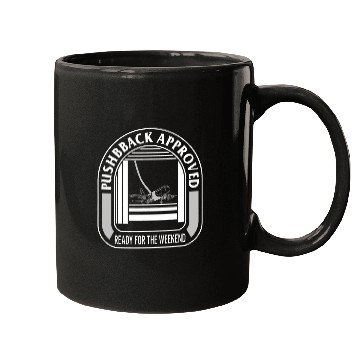 Discover Aviator Pushback Approved Ready For Weekend Airplane ATC Air Mugs