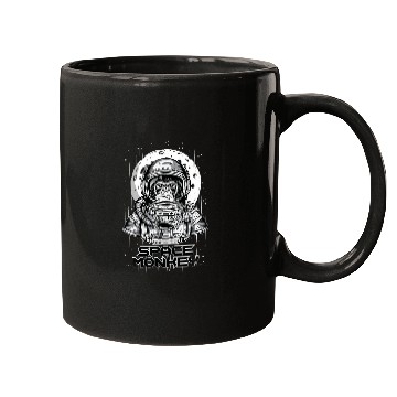 Discover Monkey In Space Moon Mars Astronaut Cosmic Galaxy Mugs