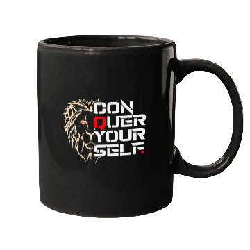 Discover Running Team CONQUER YOURSELF Runner Motivator Run Squad Mugs