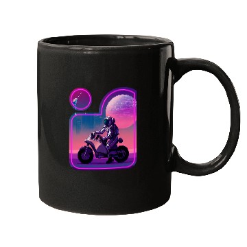Discover Motorcycle Riding Astronaut 2Futuristic Space Exploration Mugs