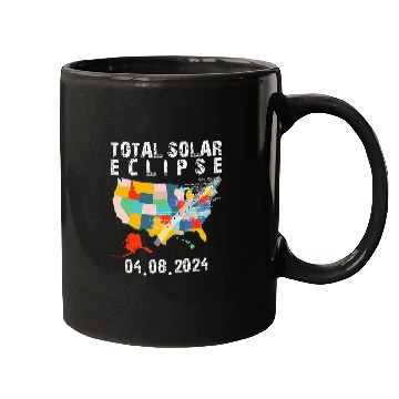 Discover Total Solar Eclipse 2024 Map North America Astronomy Mugs