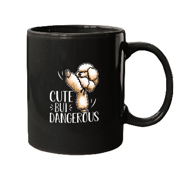 Discover Poodle Cute But Dangerous Mugs