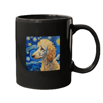 Discover Poodle Dog Van Gogh Style Starry Night 2 Mugs