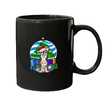 Discover Long haired Chihuahua Santa Christmas Tree Decor Mugs