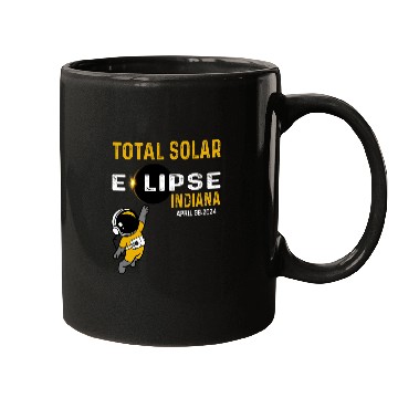 Discover Totale Solar Eclipse indianas April 8th Astronaut Eclipse Mugs