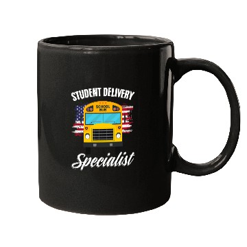 Discover Student Delivery Specialist Patriotic School Bus Driver Mugs