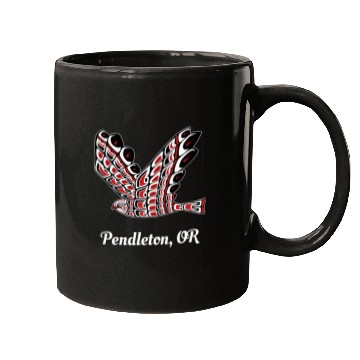 Discover Pendleton OR Red Tail Hawk Native American Bird Watching Mugs