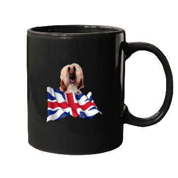 Discover Union Jack Flag Dog Afghan Hound 2 Mugs