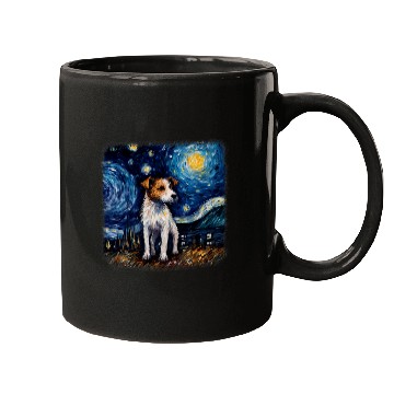 Discover Van gogh Jack Russell Terrier in starry night Mugs
