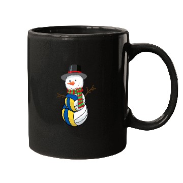Discover Volleyball Snowman Funny Winter Volleyball Player Mugs