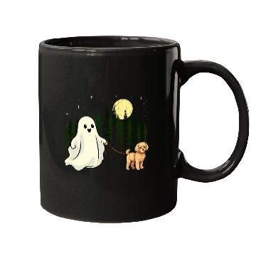 Discover Maltipoo Walking ghosts Halloween Funny Kids Mugs