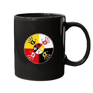 Discover Native Americans medicines Wheel MMIW Hand Mugs