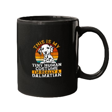 Discover This Is My Tiny Human Costume IM Really A Dalmatian Back Mugs