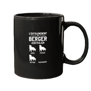Discover Training of the Australian Shepherd Sitting Lying Down Mugs