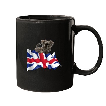 Discover Union Jack Flag Dog Affenpinscher Mugs