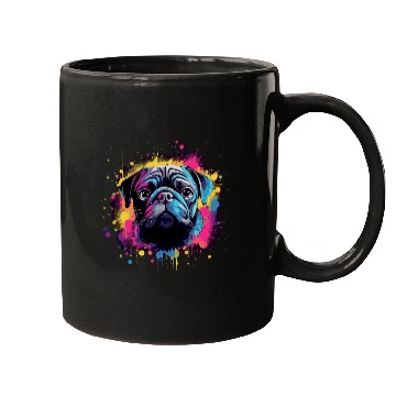 Discover Pug Colorful 7 Mugs