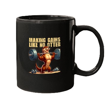 Discover Making Gains Like No Otter Strength Training Gym Mugs