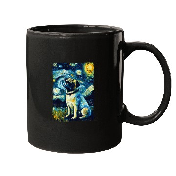 Discover Pug Starry Night Mugs