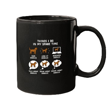 Discover Things I Do In My Spare Time Goldendoodle Dog Mugs