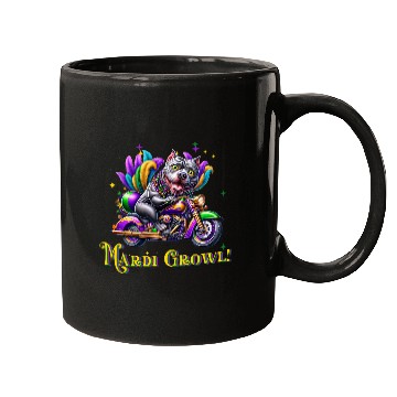 Discover Mardi Gras Pitbull Mardi Growl Crawl Parade Motorcycle Mugs