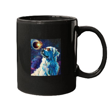 Discover Total Solar Eclipse Great Pyrenees Dog Mugs