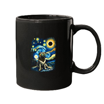 Discover Pug Dog Little Animals Starry Night Cute Pet Solar Eclipse Mugs