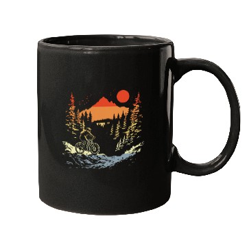 Discover Mountain Biking vintages Style MTB Cycling Mugs