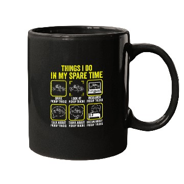 Discover Things I Do In My Spare Time Pickup Trucks Driver Retro Mugs