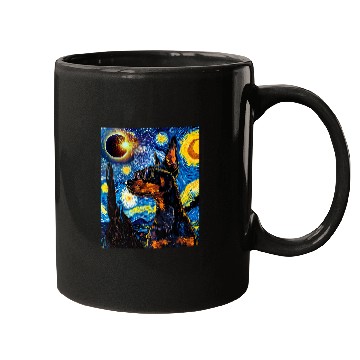 Discover Total Solar Eclipse Doberman Dog Mugs