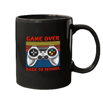 Discover Back to School Funny Controller Game Over Teacher Student Mugs