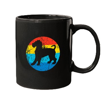 Discover Wire Fox Terrier Dog Breed Silhouette Retro 1970s Circle Mugs