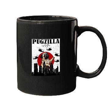 Discover Pug Funny Pug Owner Pugzilla Dog Lover Funny Mugs
