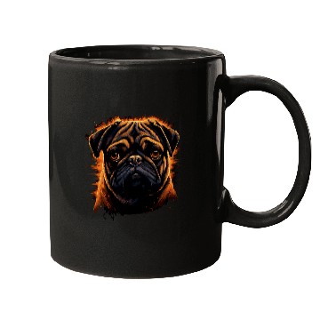 Discover Pug Colorful 8 Mugs