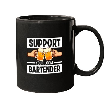 Discover Support Your Local Bartender Pub Party Drinking Beer 21 Mugs