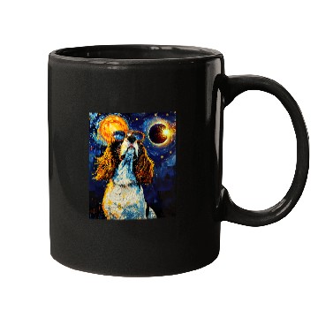 Discover Total Solar Eclipse English Springer Spaniel Dog 5 Mugs
