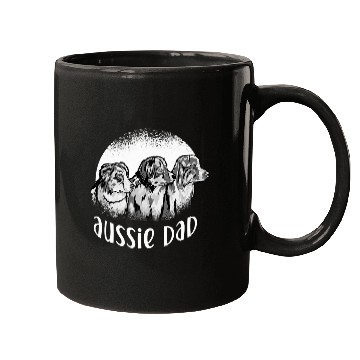Discover Mens Funny Australian Shepherd Dog Dad Aussie Dad Aussie Owner Mugs