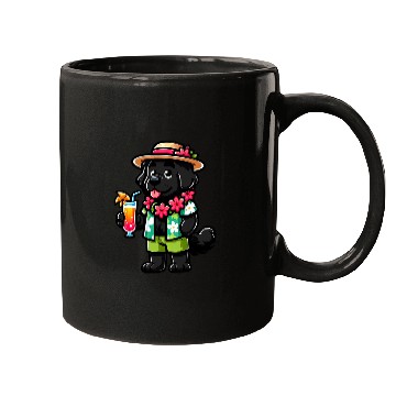 Discover Newfoundland Dog Hawaiian Funny Vacation Mugs