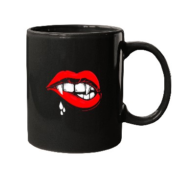 Discover Vampire Mouth Teeth lips Halloween Art Design Mugs