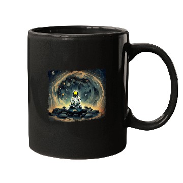 Discover Meditating Astronaut Galaxy Spaceman Astronomer Cosmos Mugs
