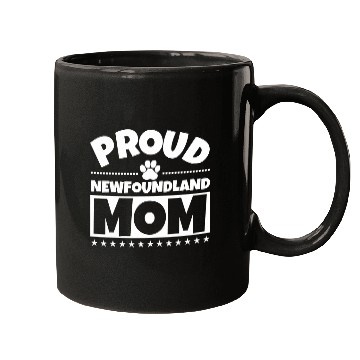 Discover Newfoundland Dog Mom Proud Funny Mugs