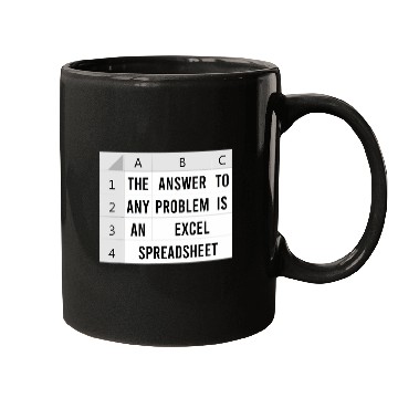 Discover The Answer To Any Problem Is An Excel Spreadsheet Accountant Mugs