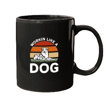 Discover Workin Like A Dog Border Collie Mugs