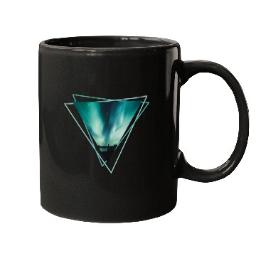 Discover Nordkapp Triangle Design Polar Night Adventure Hiking Climbing Mugs